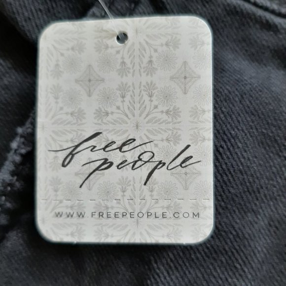 Free People Maggie Mid Rise Straight leg Women's Jeans, Washed Black,, Size 26, - Picture 12 of 13